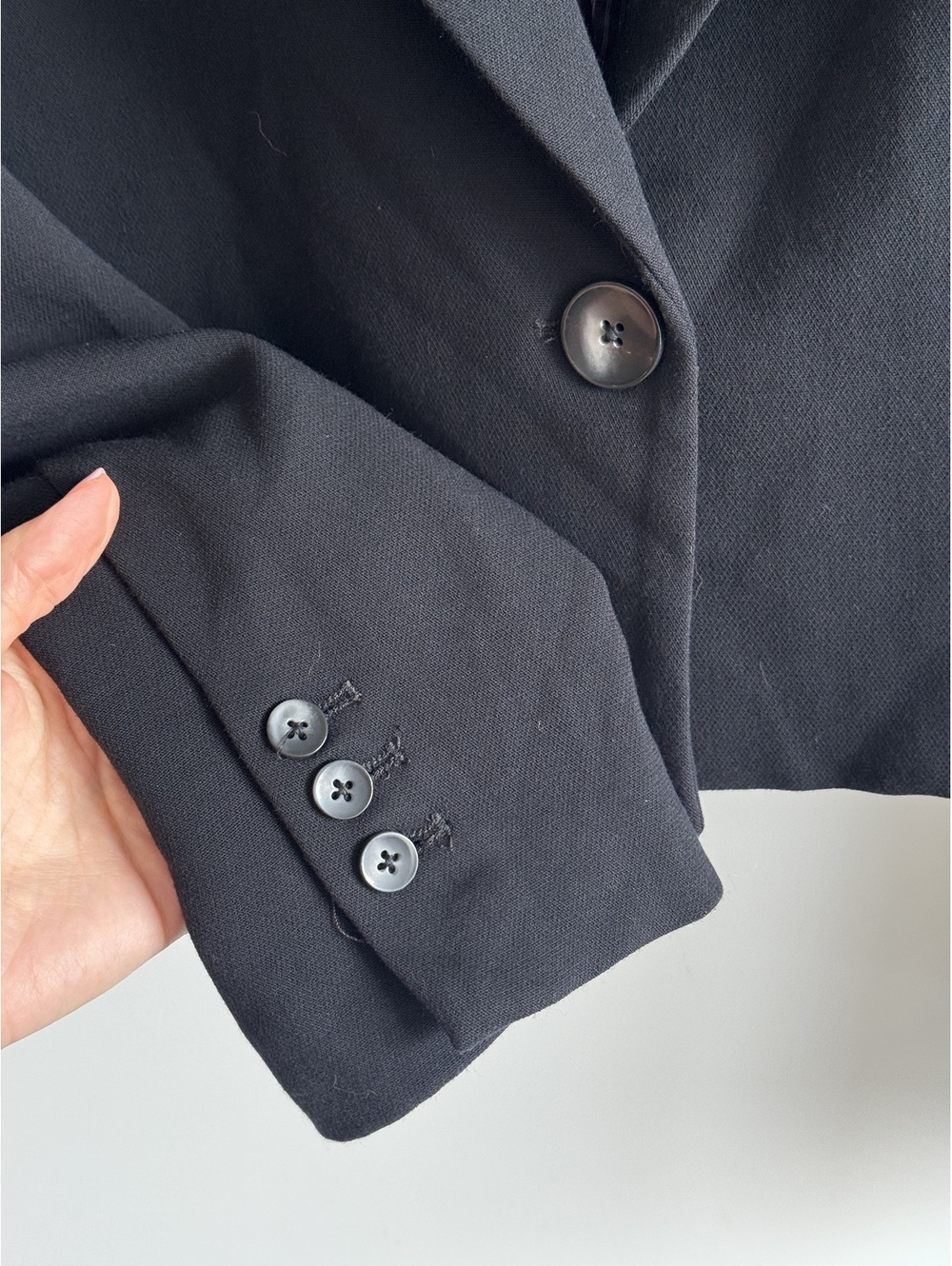 Joie Black Cropped One Button Blazer Jacket Stretch Career Office Women’s L - Picture 6 of 11